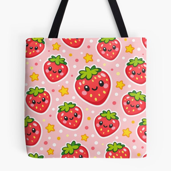 Item preview, Kawaii Cute aStrawberry Pattern | Summer Fruit Seamless Print designed and sold by Aramdesing.