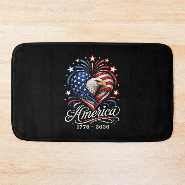 Item preview, America 1776 2026 Bald Eagle Heart Shaped Flag Fireworks Semiquincentennial designed and sold by Serene woods.