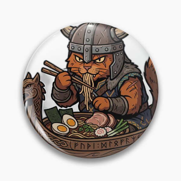 Item preview, Viking Cat Ramen Longboat Bowl Norse Mythology designed and sold by ryanguas.