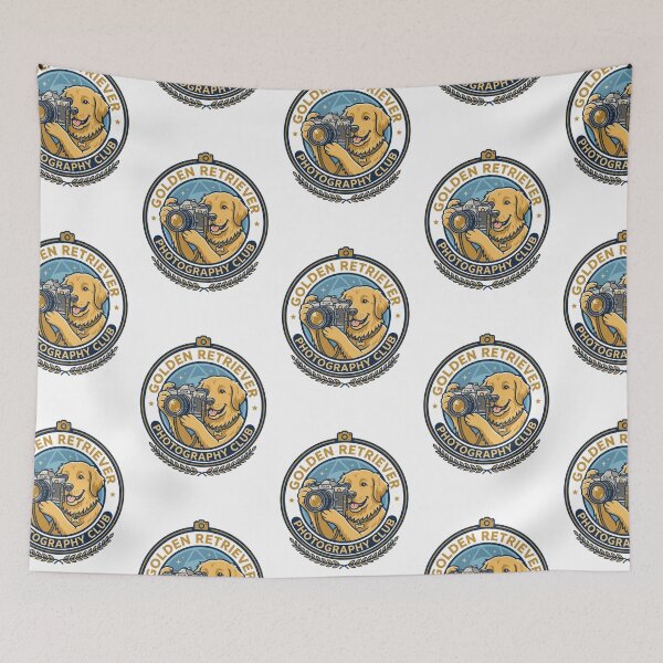 Item preview, Golden Retriever Photography Club Vintage Camera Dog designed and sold by PictoVibe.