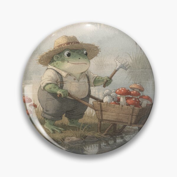 Item preview, Toad Mushroom Farmer Harvesting the Caps designed and sold by PictorialWhimsy.