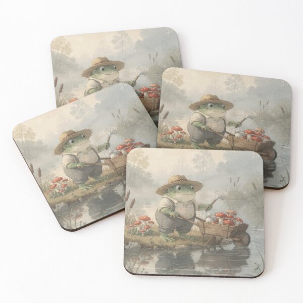 Item preview, Toad Mushroom Farmer Harvesting the Caps designed and sold by PictorialWhimsy.