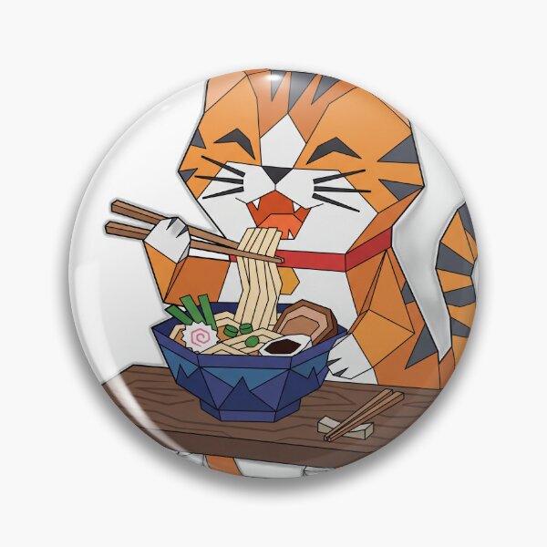 Item preview, Origami Papercraft Cat Ramen Geometric Art designed and sold by ryanguas.