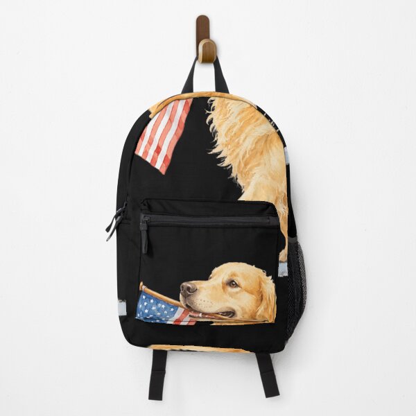 Item preview, Golden Retriever Dog Carrying American Flag Watercolor Patriotic Pet Lover Gift designed and sold by Serene woods.