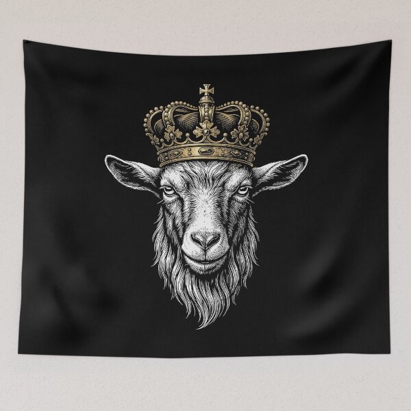Item preview, Goat Wearing King Crown designed and sold by MO DESIGNS.