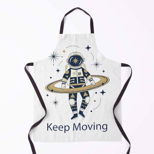 Item preview, "Keep Moving" Motivational Astronaut Graphic - Retro Space Explorer - Saturn Ring Aesthetic Art designed and sold by BestChoiceService.