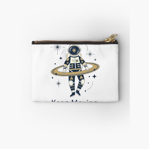 Item preview, "Keep Moving" Motivational Astronaut Graphic - Retro Space Explorer - Saturn Ring Aesthetic Art designed and sold by BestChoiceService.