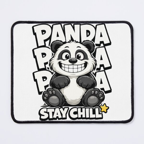 Item preview, Cute Smiling Panda Stay Chill Cartoon designed and sold by Peanutspixel.