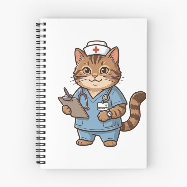 Item preview, Nurse Cat Funny Cat Lover Healthcare Gift designed and sold by NKWealthDesign.