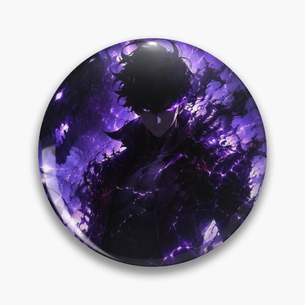 Item preview, Cosmic Shadow Monarch | Dark Void Warrior Anime Style | Purple Galaxy Fantasy Art designed and sold by Dyan4.