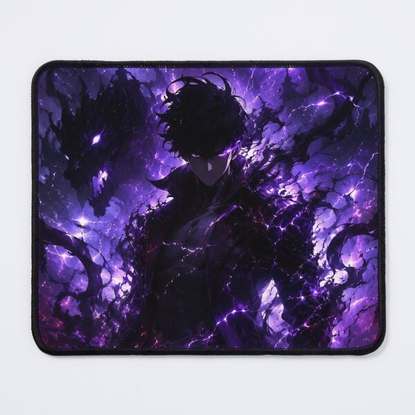 Item preview, Cosmic Shadow Monarch | Dark Void Warrior Anime Style | Purple Galaxy Fantasy Art designed and sold by Dyan4.