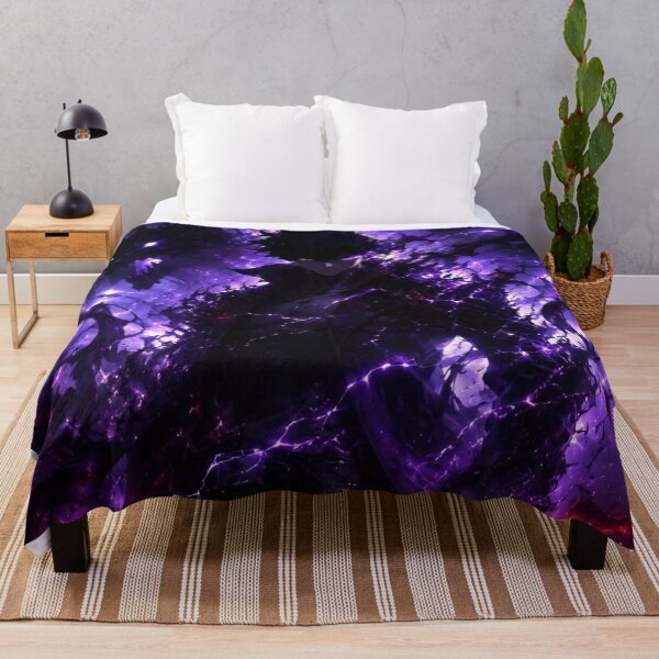 Item preview, Cosmic Shadow Monarch | Dark Void Warrior Anime Style | Purple Galaxy Fantasy Art designed and sold by Dyan4.
