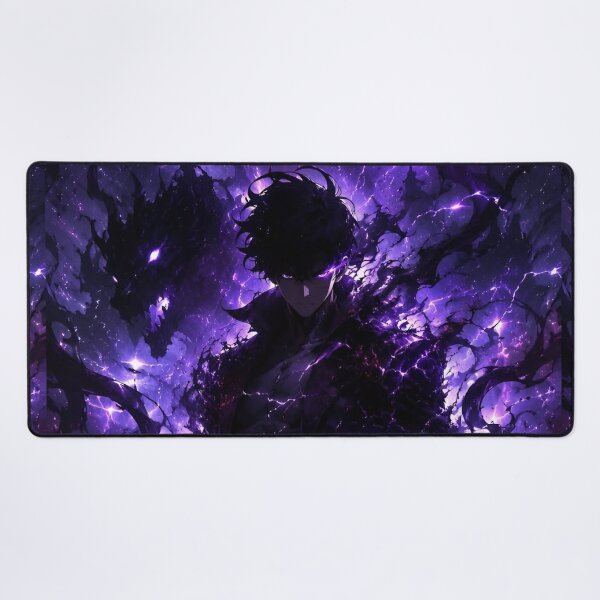 Item preview, Cosmic Shadow Monarch | Dark Void Warrior Anime Style | Purple Galaxy Fantasy Art designed and sold by Dyan4.