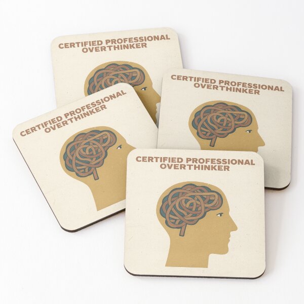Item preview, Certified Professional Overthinker Retro Poster designed and sold by PictorialWhimsy.