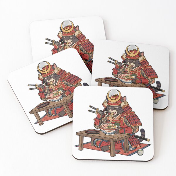Item preview, Samurai Warrior Cat Katana Chopsticks Ramen designed and sold by ryanguas.