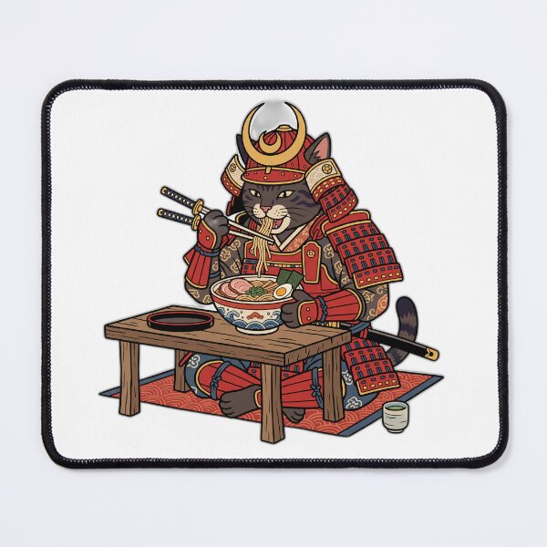 Item preview, Samurai Warrior Cat Katana Chopsticks Ramen designed and sold by ryanguas.