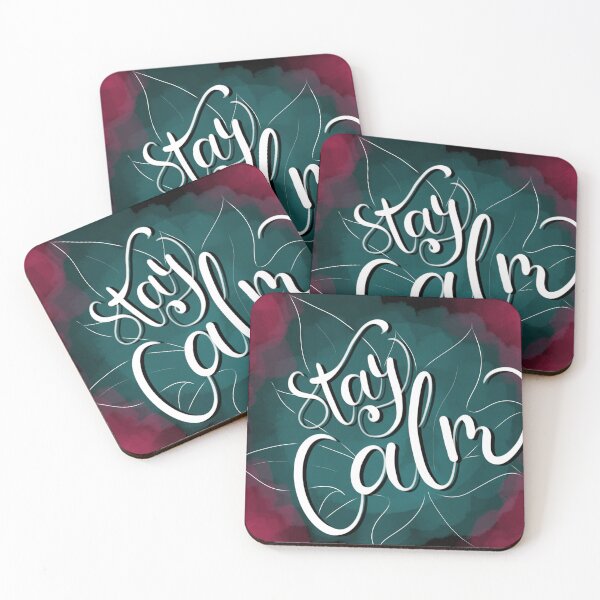 Item preview, Stay Calm | Hand Lettered Motivational Quote Typography designed and sold by knitted-strokes.