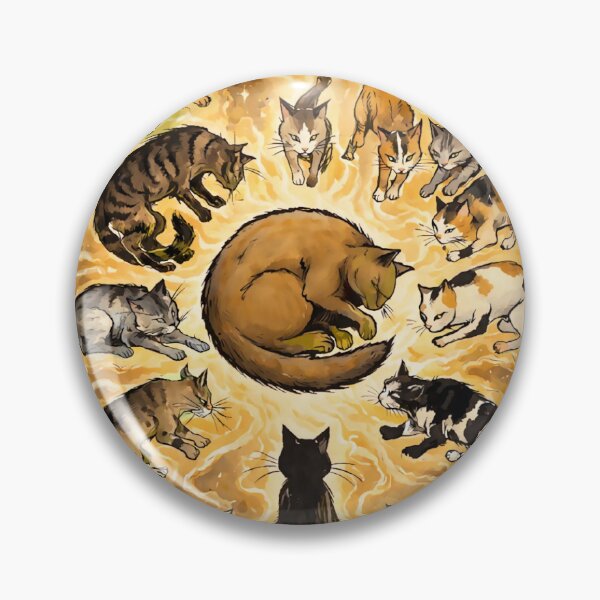 Item preview, Circle of Cats in Golden Starlight designed and sold by RogerEalth.