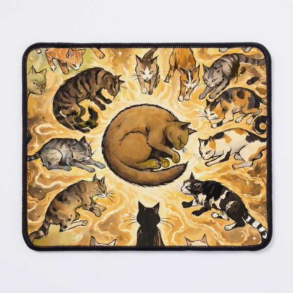 Item preview, Circle of Cats in Golden Starlight designed and sold by RogerEalth.