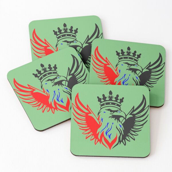 Item preview, Crowned Royal Eagle – Red and Black Heraldic Coat of Arms designed and sold by RAYBIL.