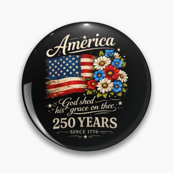 Item preview, God Shed His Grace On Thee America 250 Years Floral Flag designed and sold by River Silva.