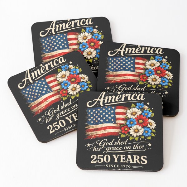 Item preview, God Shed His Grace On Thee America 250 Years Floral Flag designed and sold by River Silva.