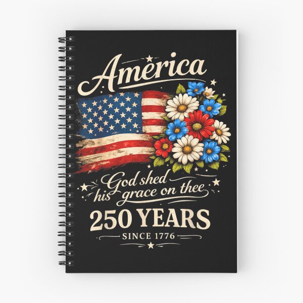 Item preview, God Shed His Grace On Thee America 250 Years Floral Flag designed and sold by River Silva.