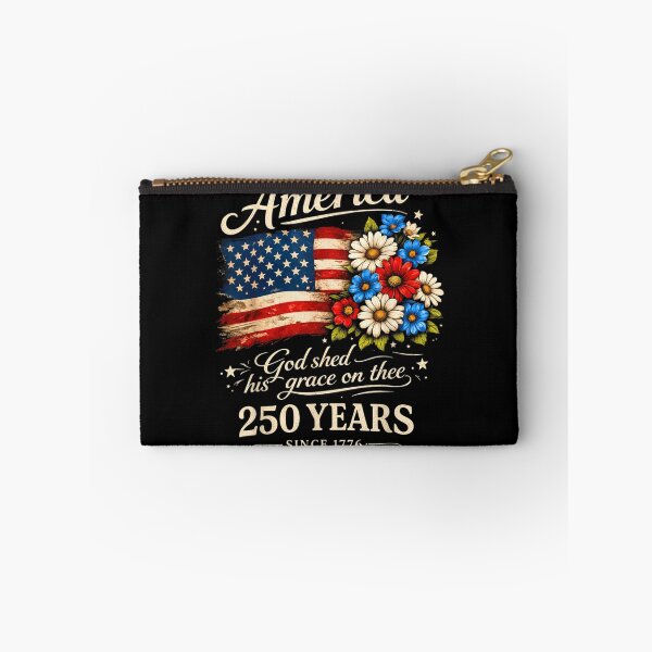 Item preview, God Shed His Grace On Thee America 250 Years Floral Flag designed and sold by River Silva.