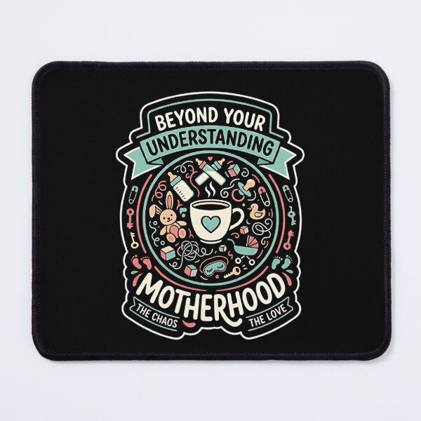 Item preview, Motherhood Chaos and Love: Funny Tired Mom Badge Art designed and sold by ShadowArtEG.