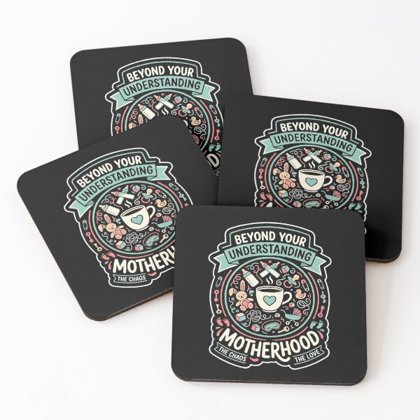 Item preview, Motherhood Chaos and Love: Funny Tired Mom Badge Art designed and sold by ShadowArtEG.