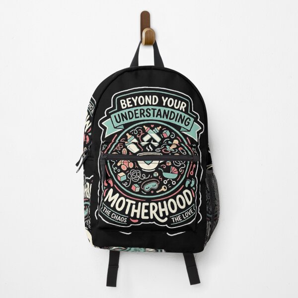 Item preview, Motherhood Chaos and Love: Funny Tired Mom Badge Art designed and sold by ShadowArtEG.