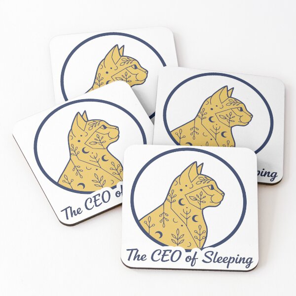Item preview, "The CEO of Sleeping" Funny Botanical Cat - Lazy Boss Pet Meme - Floral Feline Graphic designed and sold by BestChoiceService.