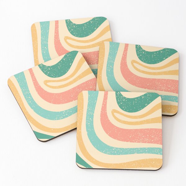 Item preview, Retro 70s Groovy Distressed Wavy Swirls designed and sold by THE RILONA.