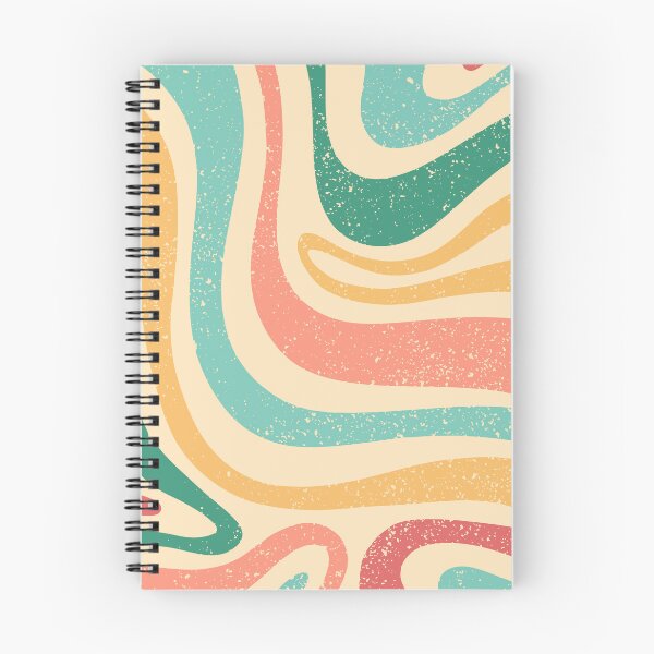 Item preview, Retro 70s Groovy Distressed Wavy Swirls designed and sold by THE RILONA.