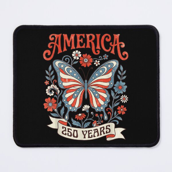 Item preview, Vintage America 250 Years Semiquincentennial Butterfly Floral Patriotic 1776 2026 designed and sold by River Silva.