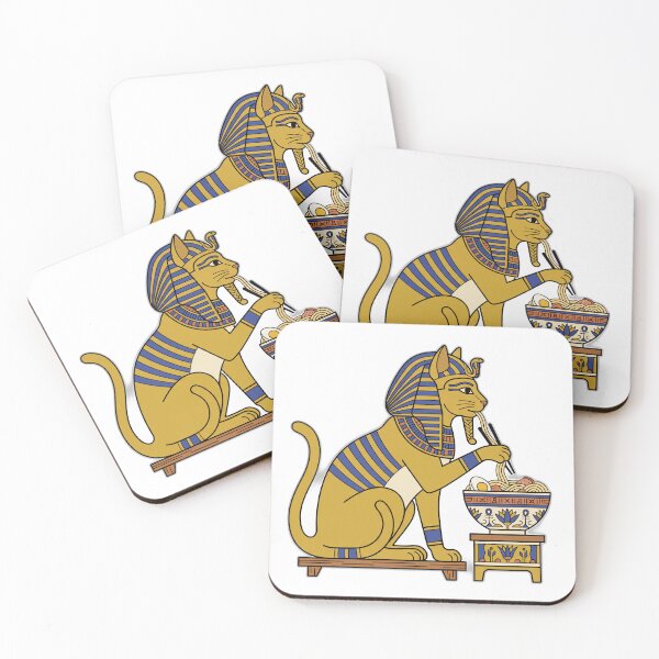 Item preview, Ancient Egyptian Pharaoh Cat Ramen Hieroglyph Art designed and sold by ryanguas.