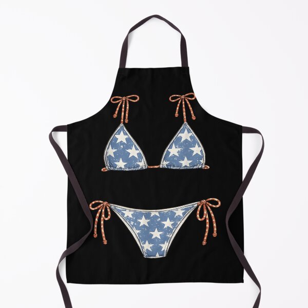 Item preview, Patriotic Blue Denim Star Pattern Bikini Summer Beach 4th Of July designed and sold by River Silva.