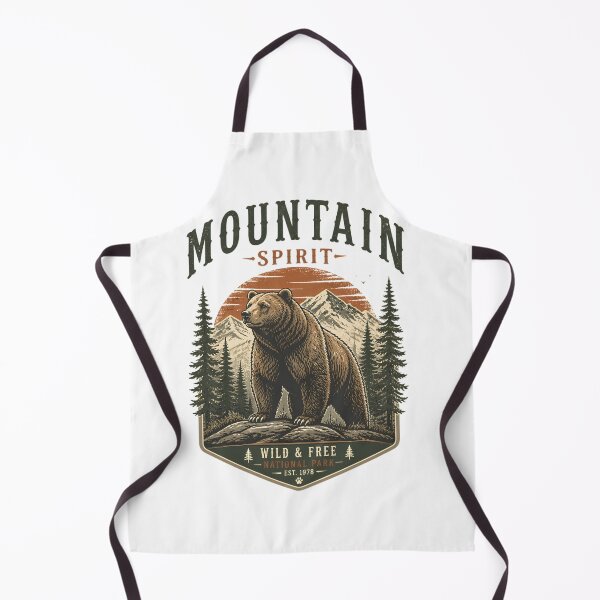 Item preview, Mountain Spirit Wild & Free Grizzly Bear National Park Vintage Retro Outdoor Design designed and sold by QuirkyCloud Designs.