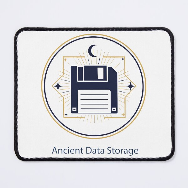 Item preview, "Ancient Data Storage" Funny Floppy Disk - Mystical Retro Tech Art - Vintage 90s Computer Humor designed and sold by BestChoiceService.