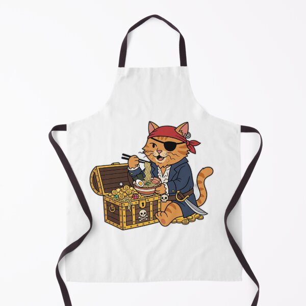 Item preview, Pirate Cat Treasure Chest Ramen Noodle Buccaneer designed and sold by ryanguas.