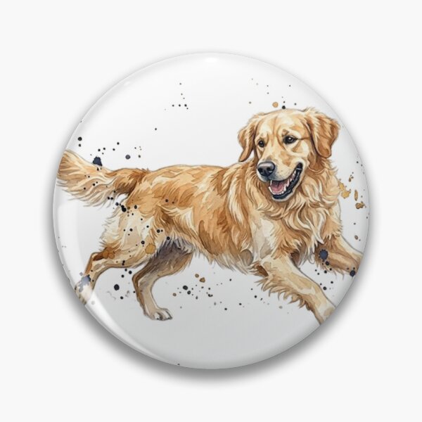 Item preview, Watercolor Golden Retriever Playing designed and sold by TheMagicIcon.