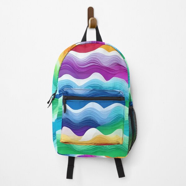 Item preview, Abstract rainbow colored waves designed and sold by ThiagoSDantas.
