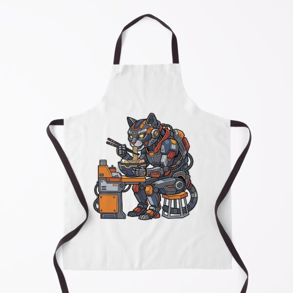 Item preview, Sci-Fi Mecha Robot Cyborg Cat Ramen Futuristic designed and sold by ryanguas.