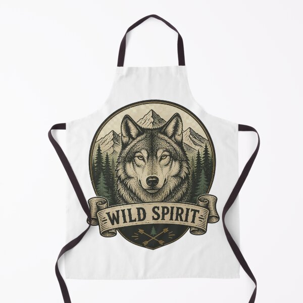 Item preview, Wild Spirit Wolf Vintage Badge | Retro Wolf Mountain Forest Nature Graphic Tee designed and sold by QuirkyCloud Designs.