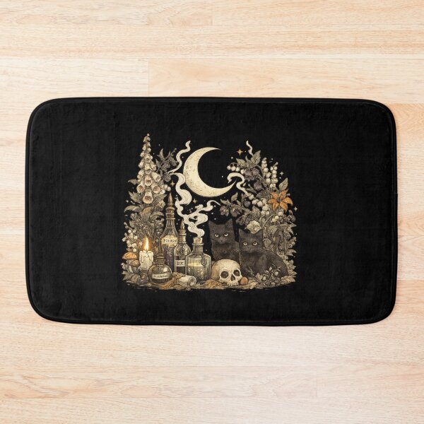 Item preview, Witchy Black Cats & Crescent Moon Shirt | Gothic Botanical Halloween | Dark Cottagecore | Vintage Witch Gift designed and sold by MrDev.