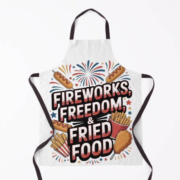 Item preview, Fireworks Freedom & Fried Food Funny 4th of July Shirt | Patriotic Fried Food Lover Design designed and sold by WearVerse440.
