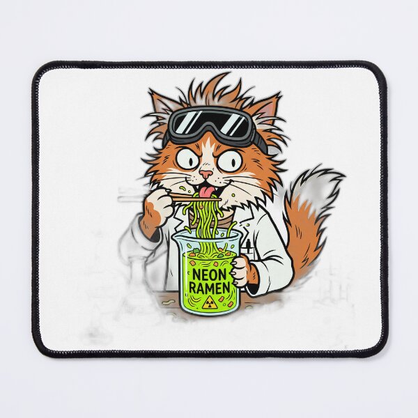 Item preview, Mad Scientist Cat Ramen Beaker Chemistry Humor designed and sold by ryanguas.