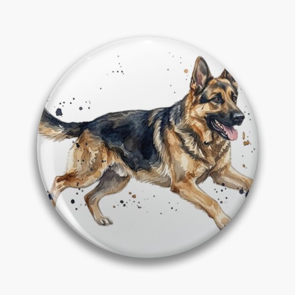Item preview, Watercolor German Shepherd Playing designed and sold by TheMagicIcon.
