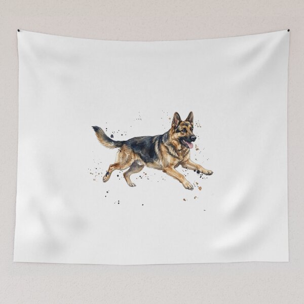Item preview, Watercolor German Shepherd Playing designed and sold by TheMagicIcon.