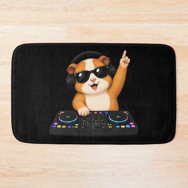 Item preview, DJ Guinea Pig Cute Cartoon Animal Playing Music designed and sold by Seculinator.